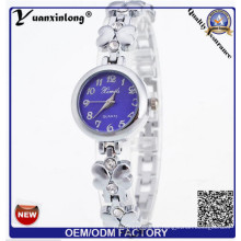 Yxl-804 2016 relojes de señora muñeca de largo cara reloj flor pulsera de cadena reloj